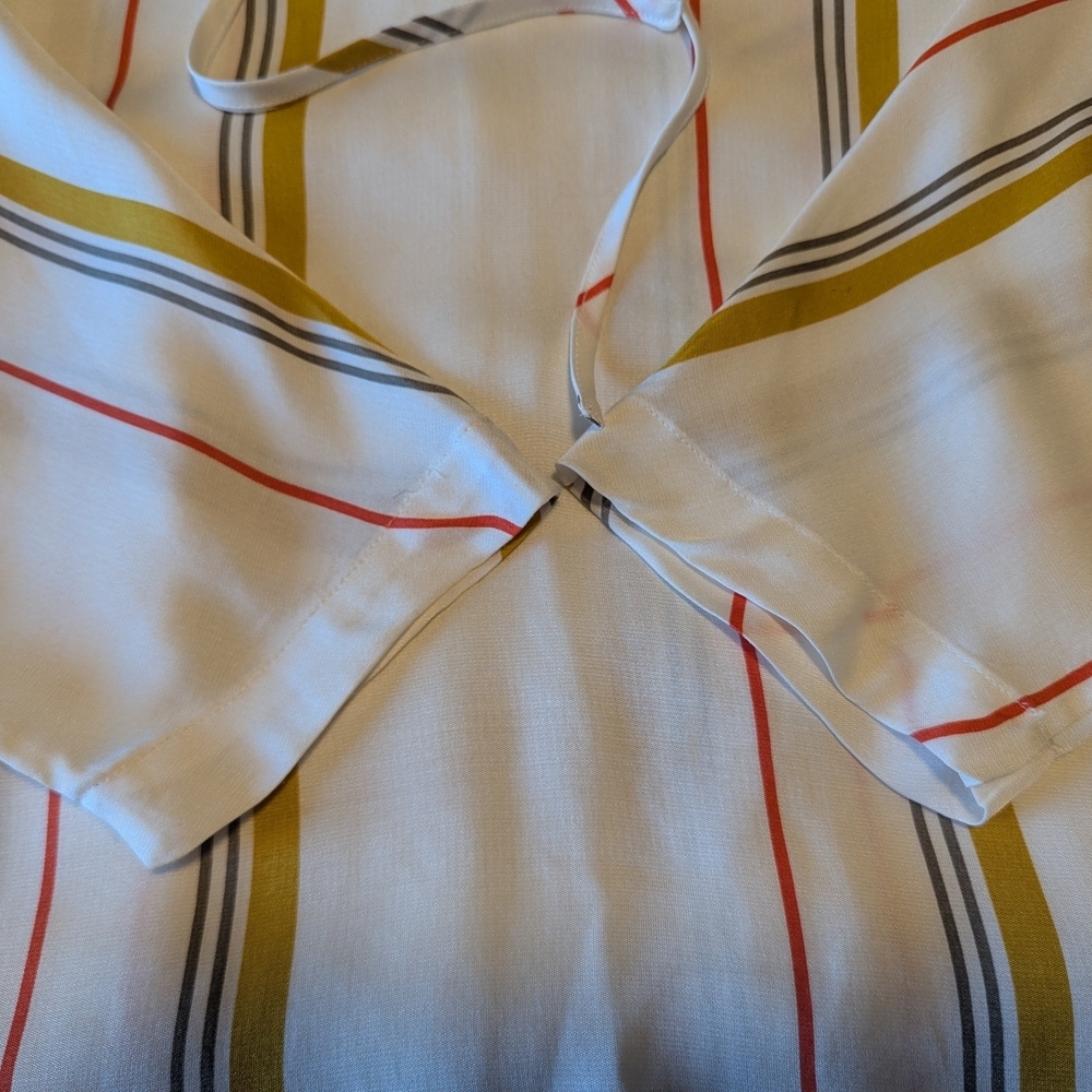 Frame Lace Up Top in the "Saffron Summer Stripe" pattern - Picture 4 of 6